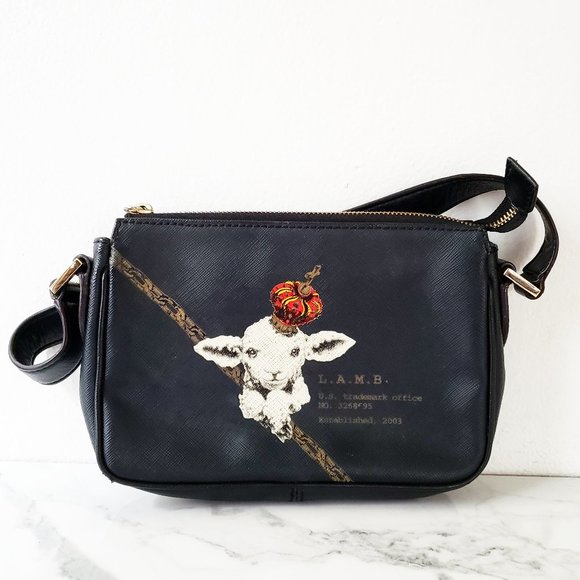 L.A.M.B. Handbags - L.A.M.B by Gwen Stefani Black Faux Leather Satchel